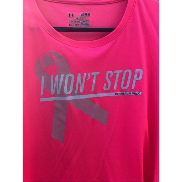 Under Armour “I Won’t Stop” Breast Cancer T-Shirt Size Medium (M) - Picture 4 of 5